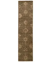 Nourison Home Silken Allure SLK08 Chocolate 2'5" x 10' Runner Rug