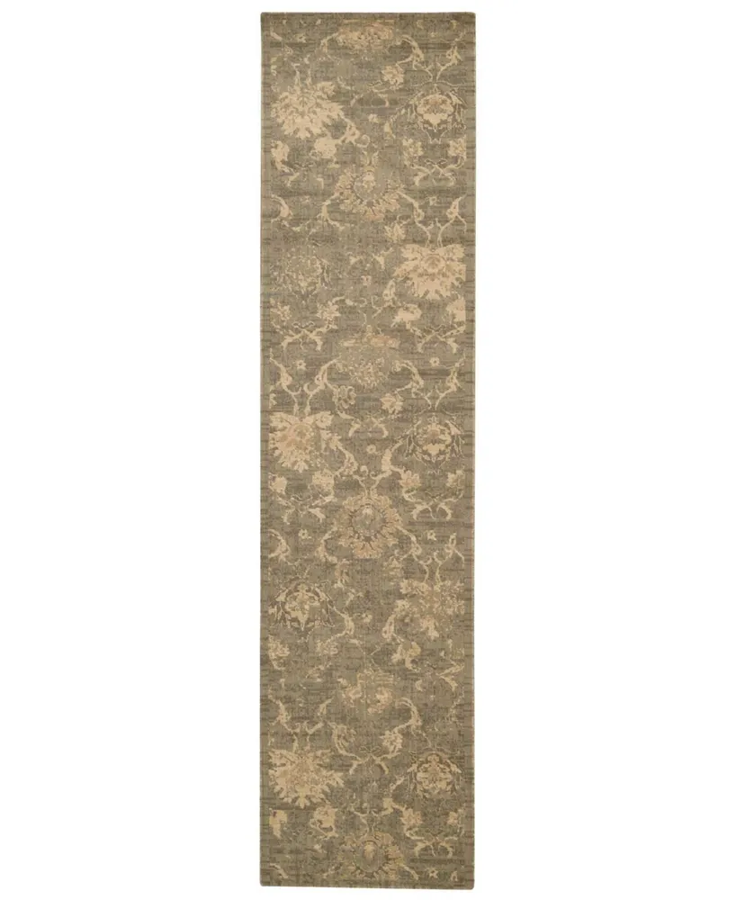 Nourison Home Silken Allure SLK11 Moss 2'5" x 10' Runner Rug