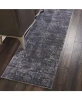 Nourison Home Lucent LCN04 Charcoal 2'3" x 8' Runner Rug