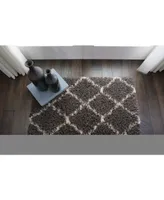 Nourison Home Luxe Shag LXS02 Charcoal 2'2" x 3'9" Area Rug