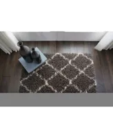 Nourison Home Luxe Shag Lxs02 Charcoal Rug