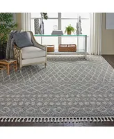 Closeout! Nourison Home Moroccan Shag MRS02 Silver 7'10" x 10'6" Area Rug