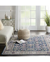 Nourison Home Ankara Global ANR13 Navy and Multi 5'3" x 7'6" Area Rug