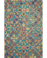 Nourison Home Vivid VIV08 Teal 4' x 6' Area Rug