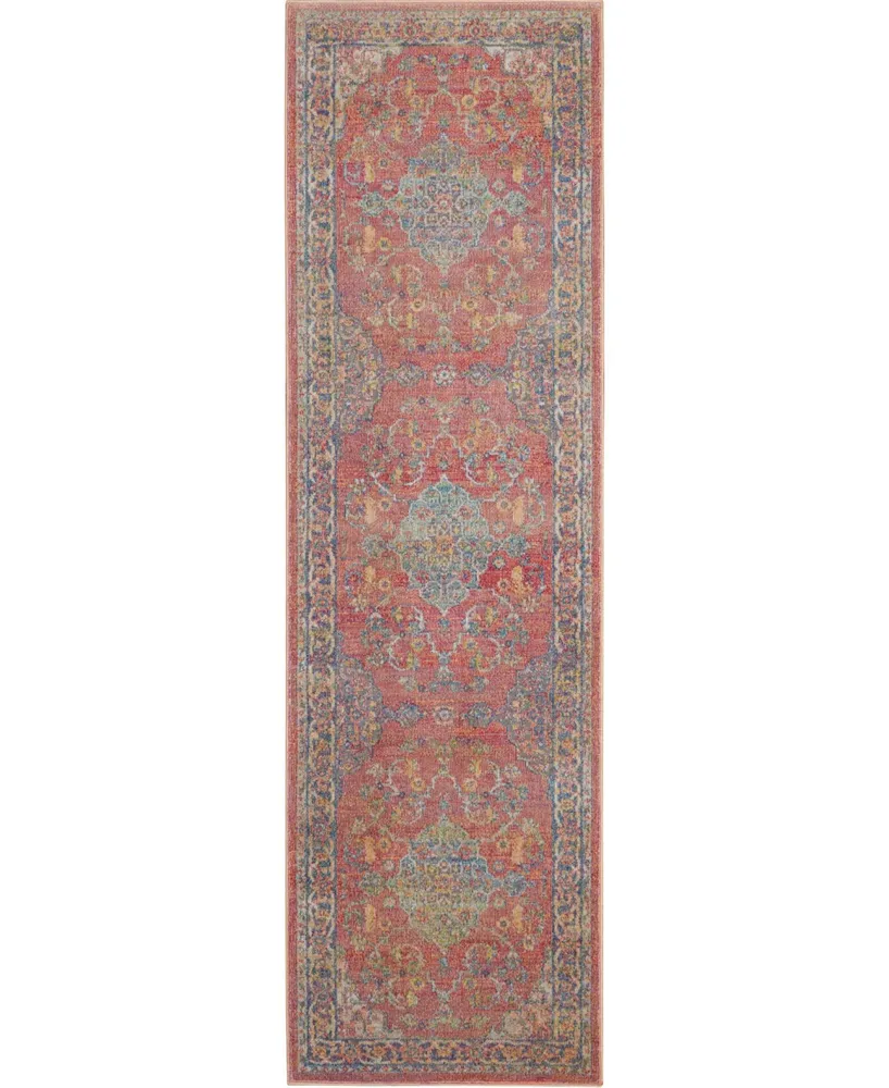 Nourison Home Ankara Global ANR01 Multi 2'4" x 8' Runner Rug