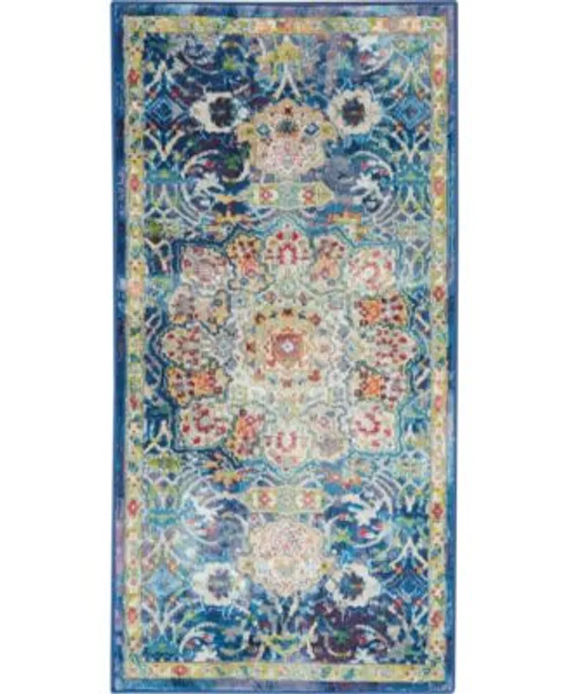 Nourison Home Ankara Global Anr03 Blue Rug