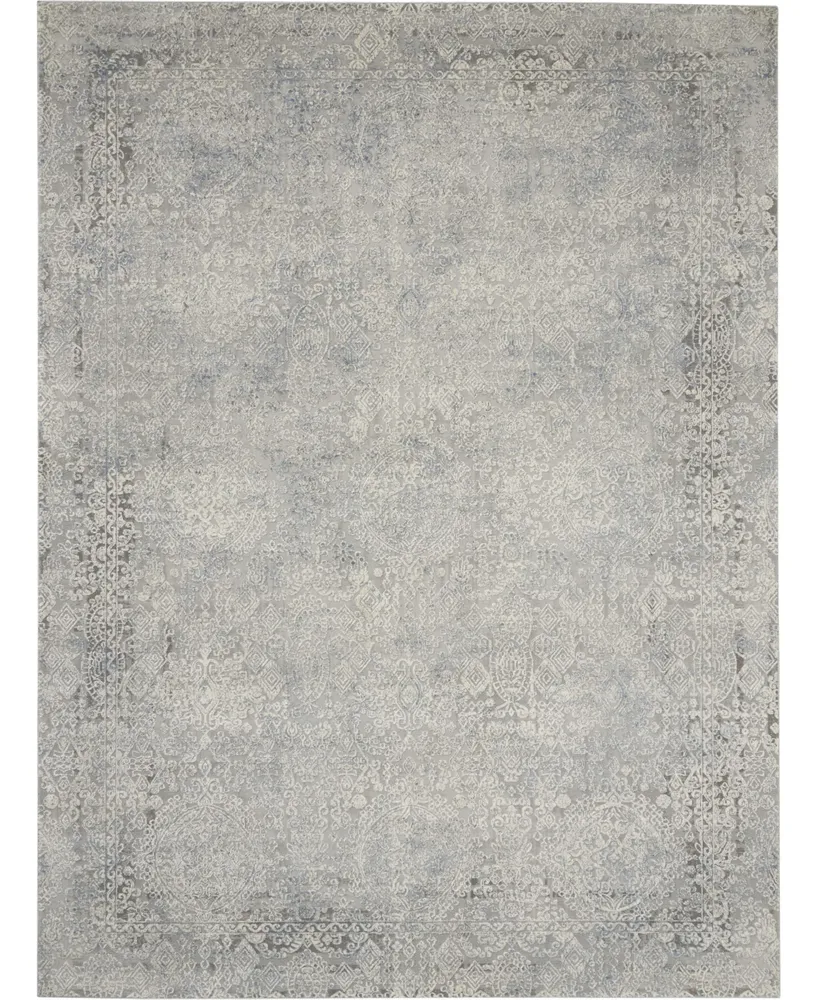 Nourison Home Rustic Textures RUS09 Ivory and Mist 7'10" x 10'6" Area Rug