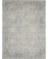 Nourison Home Rustic Textures RUS09 Ivory and Mist 7'10" x 10'6" Area Rug