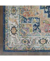 Nourison Home Ankara Global ANR11 Blue and Multi 7'10" x 9'10" Area Rug