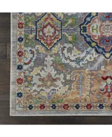 Nourison Home Ankara Global ANR12 Gray and Multi 8'10" x 11'10" Area Rug