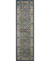 Nourison Home Ankara Global ANR13 Navy and Multi 2' x 6' Runner Rug