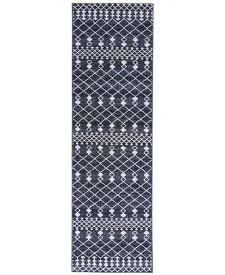 Nourison Home Palermo PMR03 Navy and Gray 2'2" x 7'6" Runner Rug