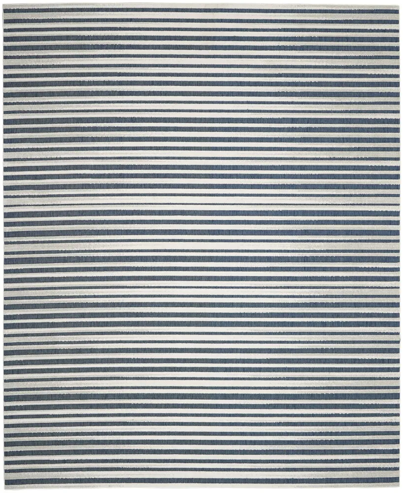 Nourison Home Key Largo KLG01 Blue 8'10" x 11'10" Outdoor Area Rug