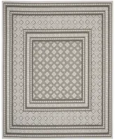 Nourison Home Key Largo KLG02 Silver 7'10" x 9'10" Outdoor Area Rug