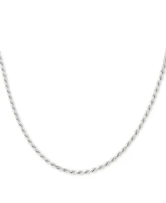 Giani Bernini Sterling Silver Necklace, 16" Diamond Cut Rope Chain