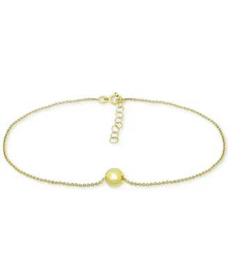 Giani Bernini Polished Bead Ankle Bracelet 18k Gold-Plated Sterling Silver & Silver, Created for Macy's