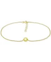 Giani Bernini Polished Bead Ankle Bracelet 18k Gold-Plated Sterling Silver & Silver, Created for Macy's