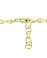 Giani Bernini Mariner Link Ankle Bracelet Sterling Silver and 18k Gold Over Silver, Created for Macy's