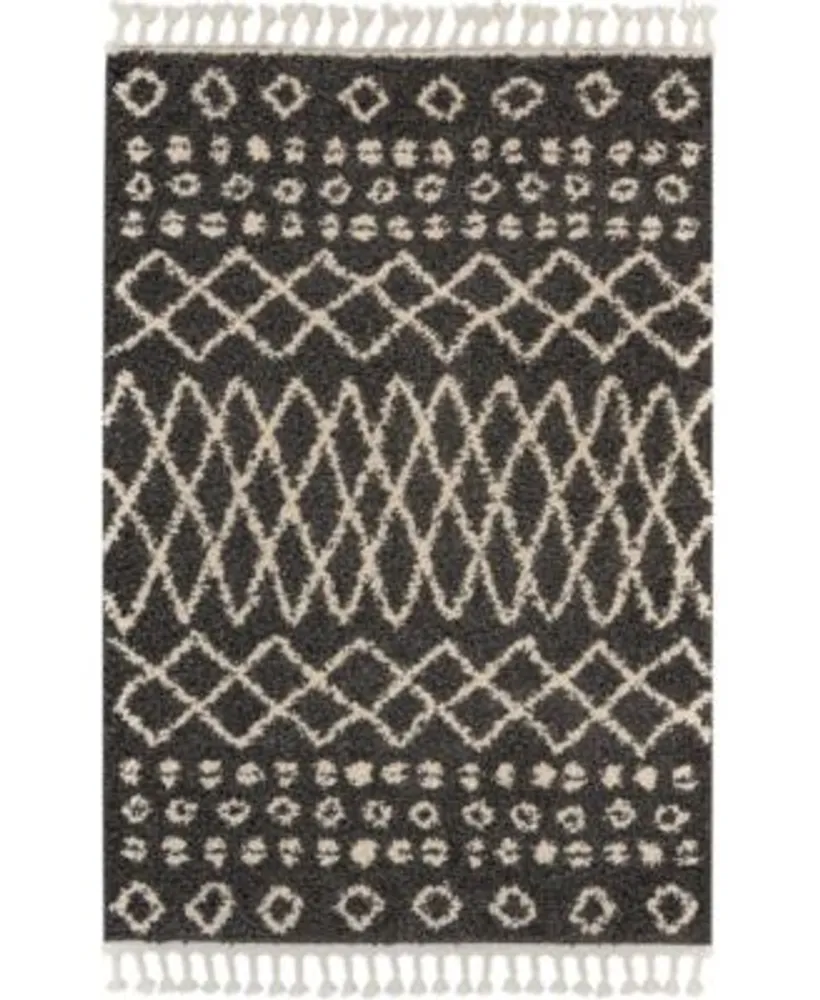 Closeout Nourison Home Moroccan Shag Mrs02 Charcoal Rug