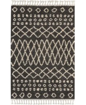 Closeout Nourison Home Moroccan Shag Mrs02 Charcoal Rug