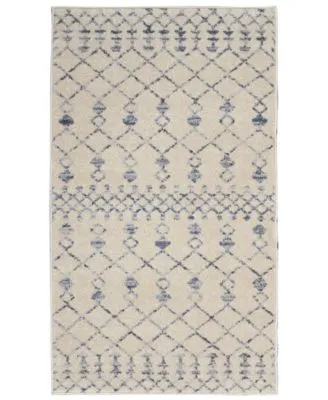 Nourison Home Palermo Pmr03 Beige Blue Rug