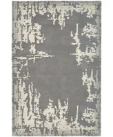 Nourison Home Symmetry SMM02 Gray and Beige 5'3" x 7'9" Area Rug