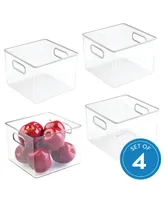 Plastic Fridge and Pantry Storage Bins, Organizer Container, Set of 4