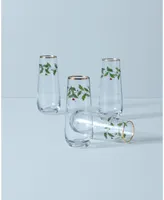 Lenox Holiday Stemless 4-piece Flute Set