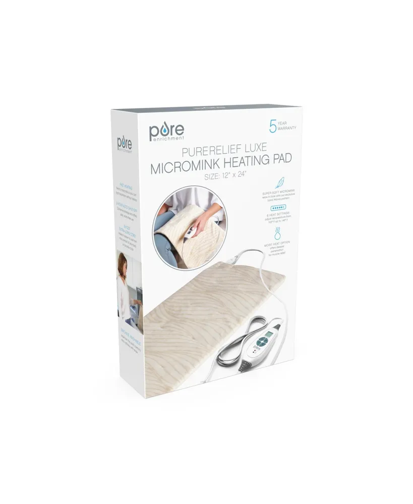 PureRelief Luxe Micromink Heating Pad - Sand Waves