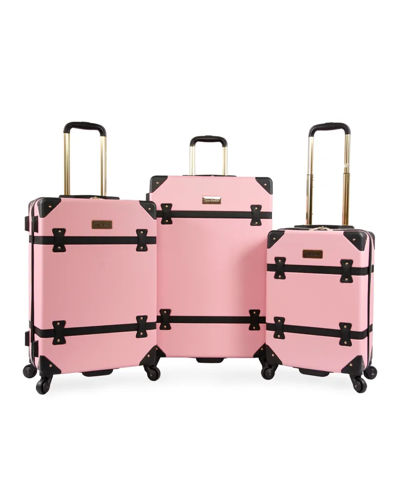 Juicy Couture Kitra 3-Piece Set Hardside Luggage, Pink