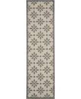 Nourison Home Cozumel CZM03 Cream 2'2" x 7'6" Runner Rug