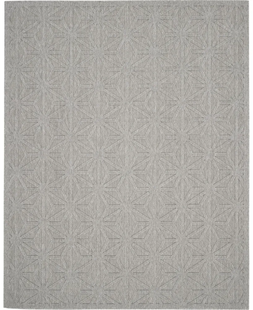 Nourison Home Cozumel CZM01 Silver 8'10" x 11'10" Outdoor Area Rug