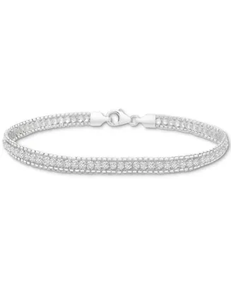 Cubic Zirconia Tennis Bracelet in Sterling Silver