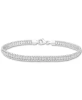 Cubic Zirconia Tennis Bracelet in Sterling Silver