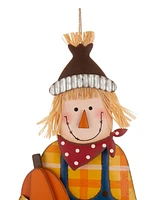 Glitzhome 36" Fall Metal Scarecrow Yard Stake or Standing or Hanging Sign