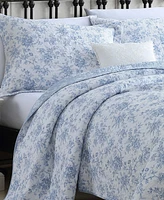 Laura Ashley Walled Garden Reversible Piece Quilt Set