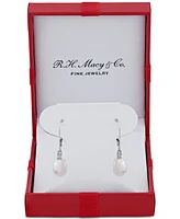 Cultured Freshwater Pearl Earrings (8mm) 10k Gold & White