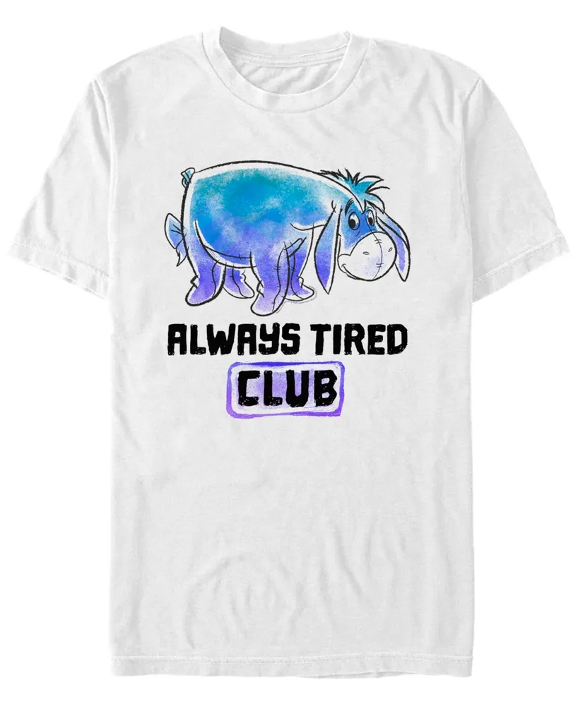 Fifth Sun Men's Eeyore Tired Club Short Sleeve T-Shirt