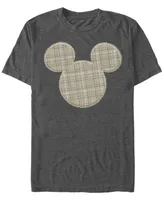 Fifth Sun Men's Plaid Patch Mickey Short Sleeve T-Shirt