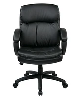 Osp Home Furnishings Bonded Leather Executive Office Chair