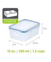 Lock n Lock Easy Essentials 12-Pc. On the Go 12-Oz. Meals Divided Rectangular Food Storage Containers