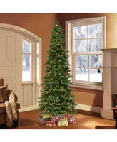 Puleo 7.5FT Pre-Lit Slim Montville Spruce Artificial Christmas Tree