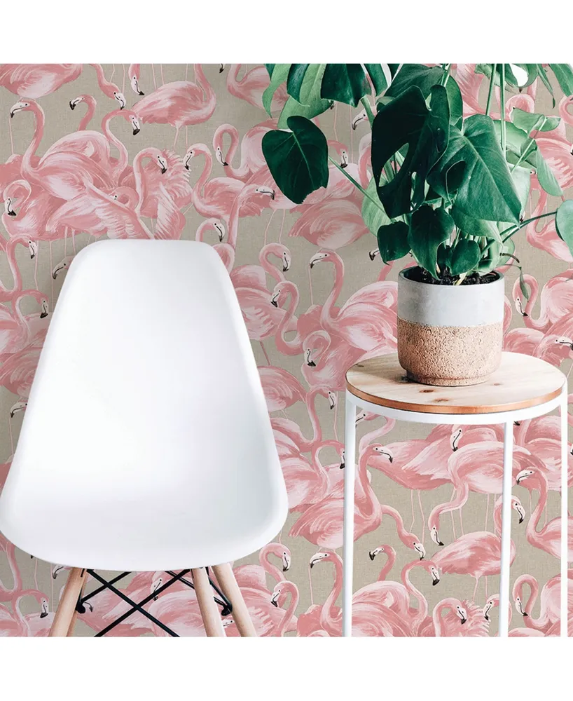 Tempaper Flamingo Peel and Stick Wallpaper