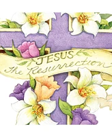 Designocracy by Susan Winget Easter Cross He is Risen Wall and Door Decor