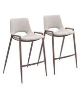 Zuo Desi Counter Chair, Set of 2