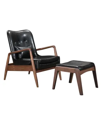 Zuo Bully Lounge Chair and Ottoman