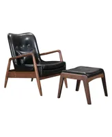 Zuo Bully Lounge Chair and Ottoman