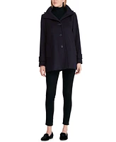 Lauren Ralph Lauren Women's Hooded Wool Blend Walker Coat