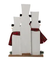 Glitzhome Wooden Snowman Family Table or Standing Decor