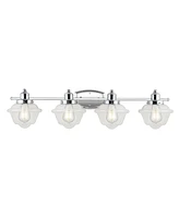 Jonathan Y Orleans Iron/Glass Schoolhouse Led Vanity Light